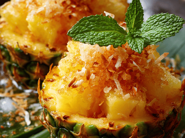 Ananas mit Limetten-Granité