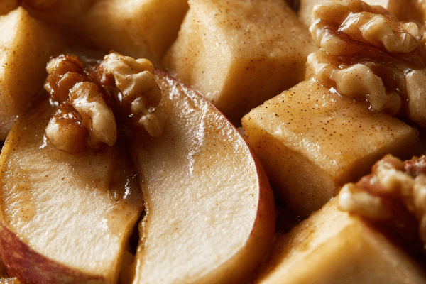 Apfel-Karamell Kuchen mit Ahornsirup