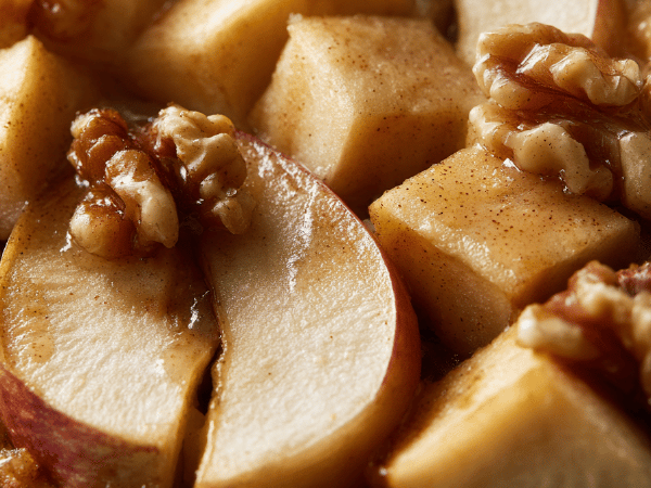Apfel-Karamell Kuchen mit Ahornsirup