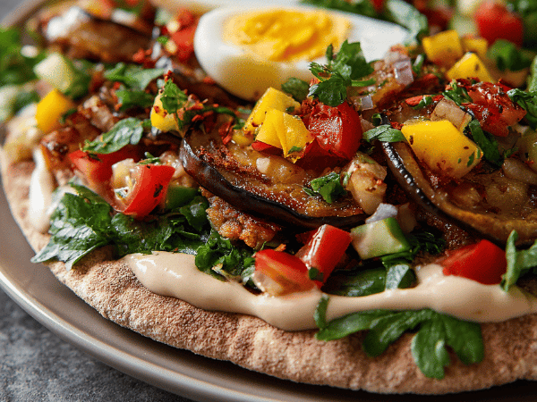 Auberginen-Ei-Sandwich