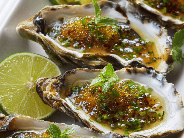 Austern Limetten Ingwer