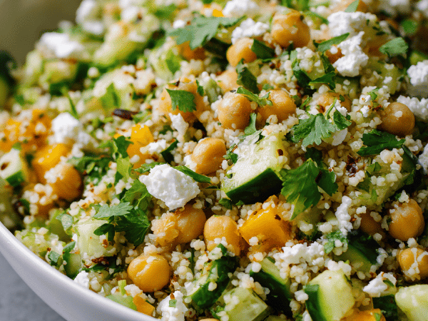 Couscous Salat Gemüse Kichererbsen