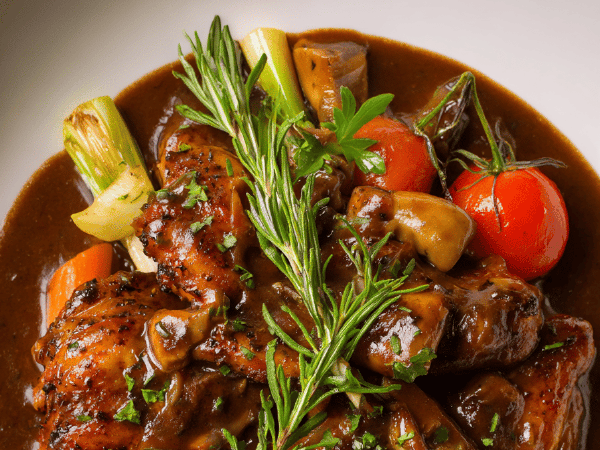 Dunkle Hühnergravy neu