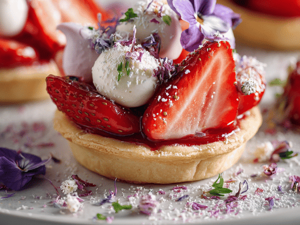 Erdbeer-Tartelettes mit Baiser