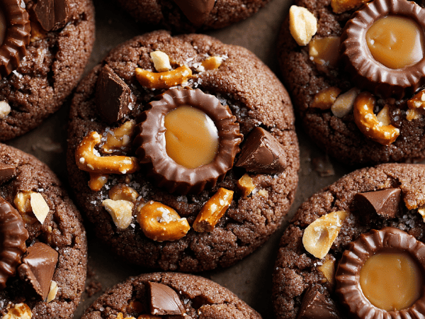 Erdnussbutter-Schoko-Bretzel-Kekse