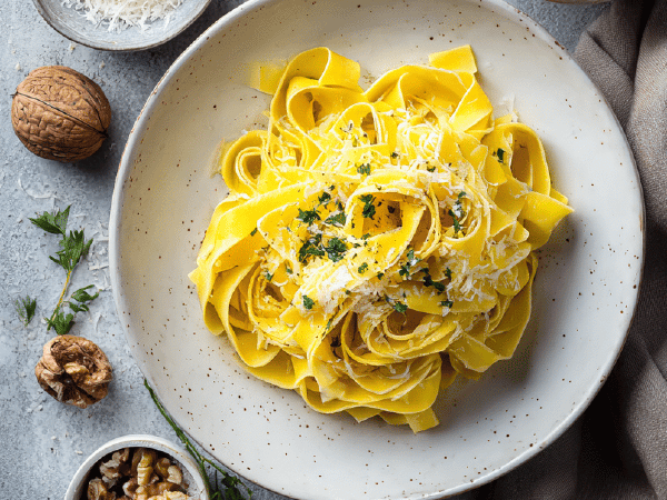 Frische Pasta mit Eigelb