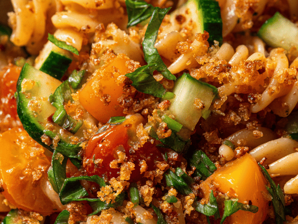 Fusilli mit kaltem Gemüsesud