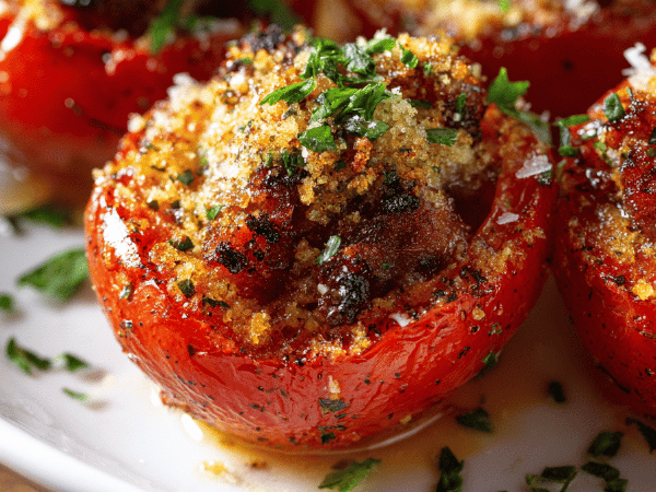Gefüllte Tomaten mit würziger Bratwurst