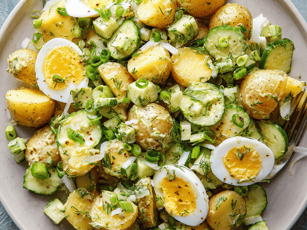 Gekochte Grelotkartoffeln mit Eiern