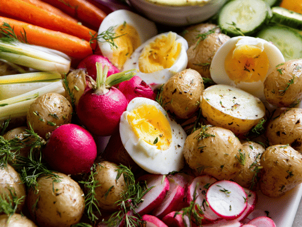 Gemüseplatte mit Aioli