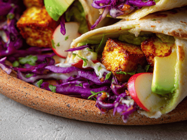 Gewürzter Tofu Wrap
