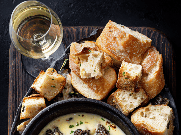 Gruyère-Morchel-Fondue