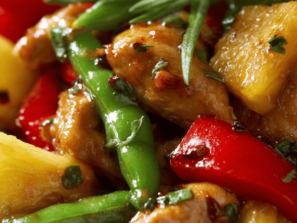 Hähnchen Ananas Schmorgericht