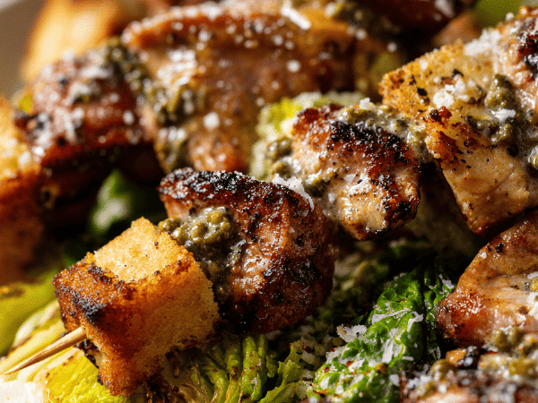 Hähnchen-Caesar-Spieße