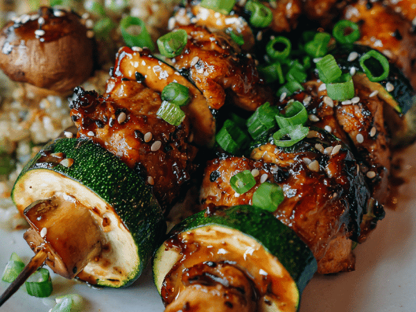 Hähnchen-Spieße mit Hoisin-Soße