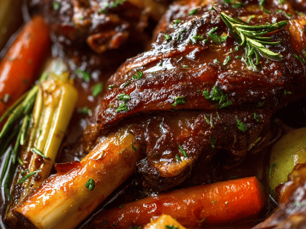 Honigglasierte Lammhaxen