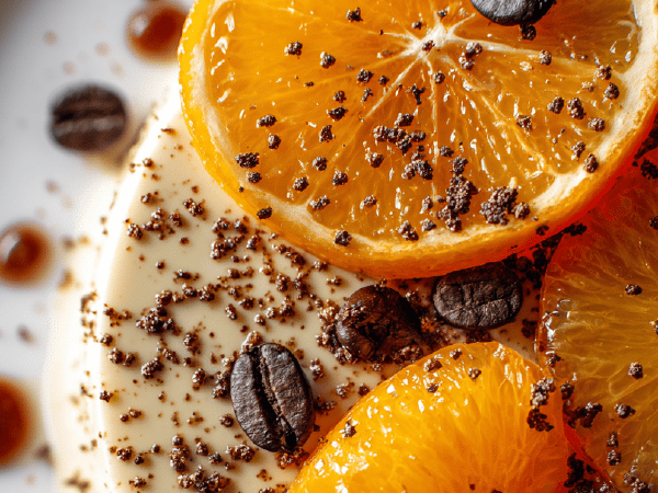 Kaffee-Orangen-Panna Cotta