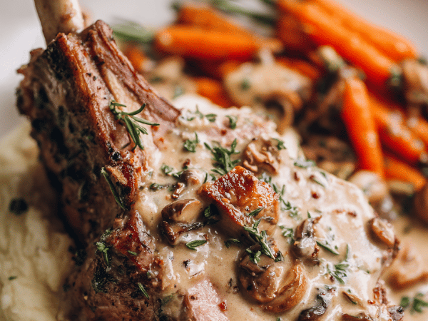 Kalbskotelett mit Wildpilzsauce