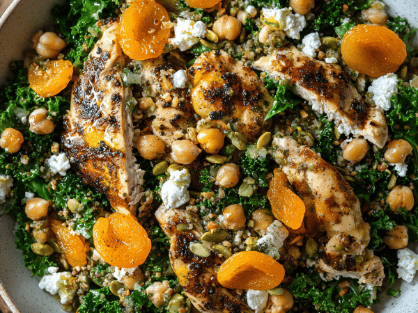 Kale-Hühner-Salat mit Feigen