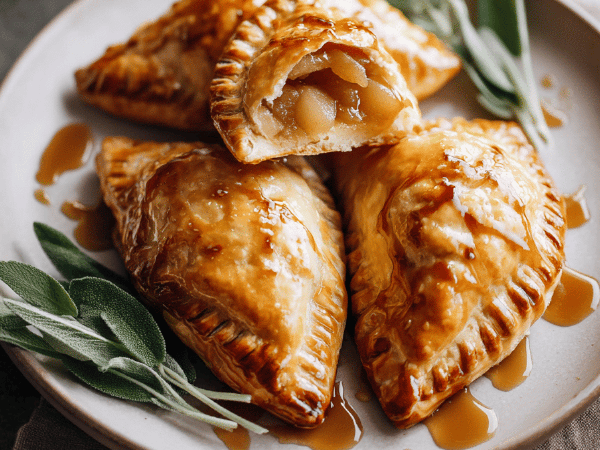 Karamellisierte Birnen-Taschen