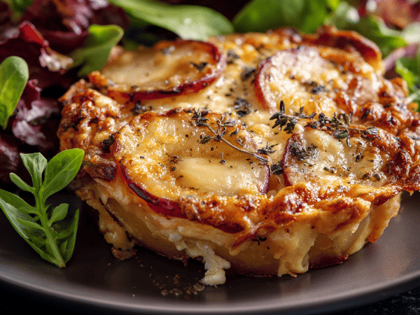 Kartoffel-Gratin mit Raclette und Bergkäse