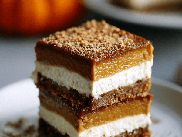 Kürbis-Cheesecake-Riegel mit Melasse