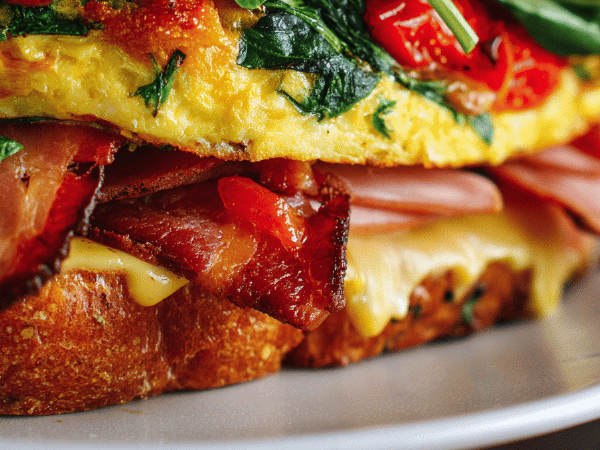 Kurry-Omelett-Sandwichs