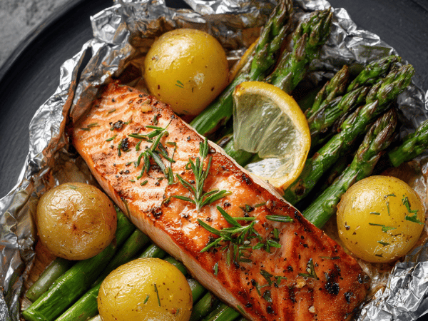 Lachs im Miso-Papillote