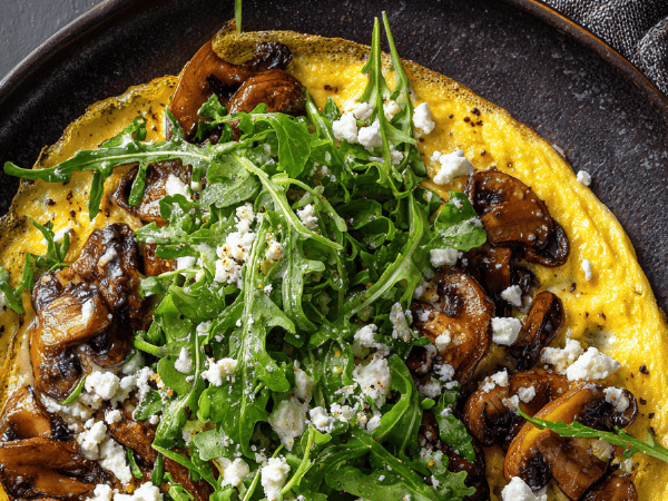 Luftiges Pilz-Omelett