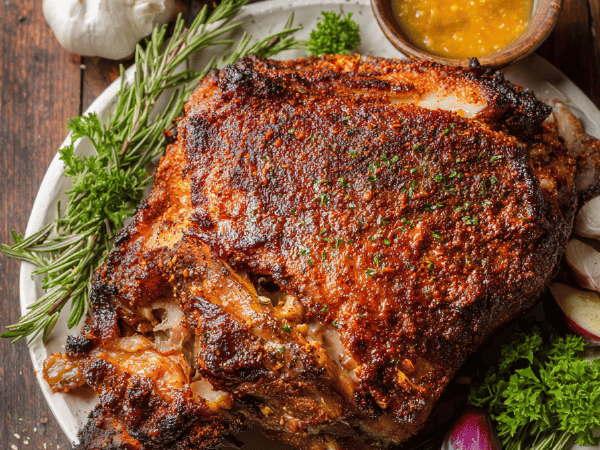 Méchoui Schwein am Spieß