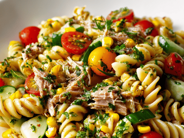 Mediterraner Nudelsalat mit Thunfisch