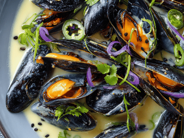 Muscheln in Kokos-Curry