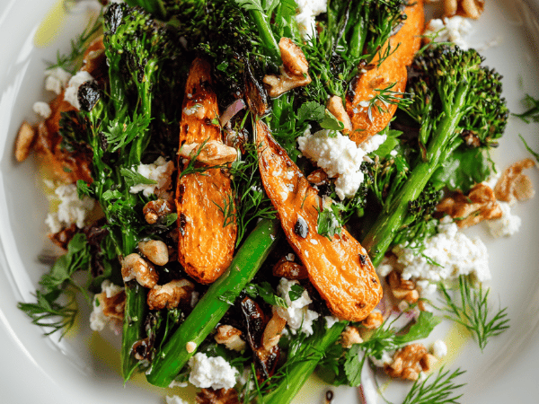 Ofengemüse Salat mit Feta