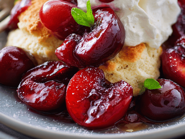 Pflaumen-Kirsch Shortcakes