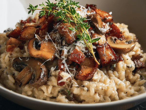 Pilz-Pancetta Risotto Variation