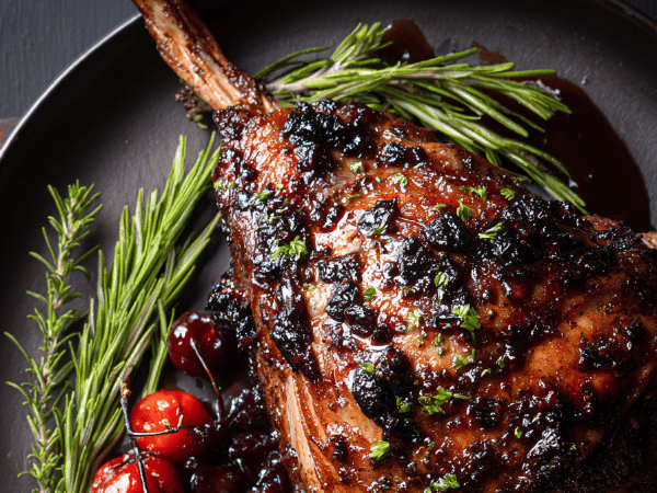 Porto-Lammkeule mit Thymianhonig