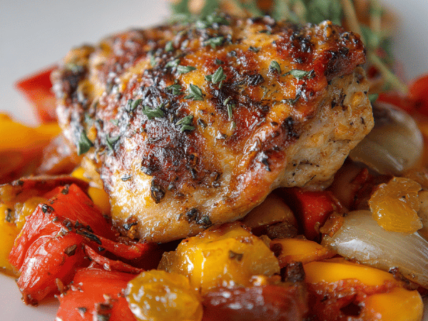 Rosmarin Hähnchen Paprikagemüse