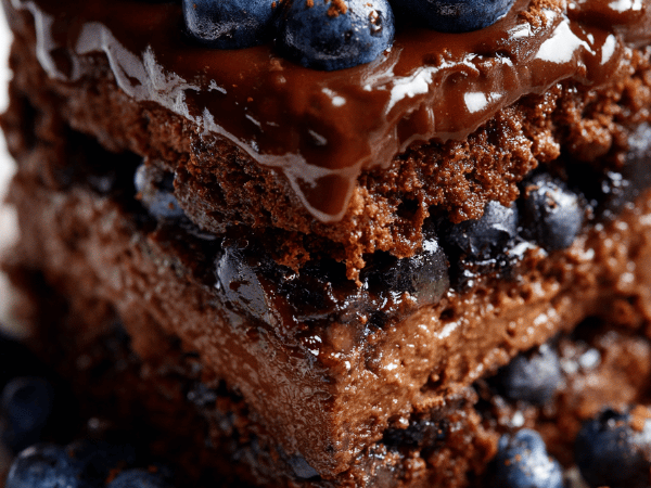 Schoko-Blaubeerauflauf