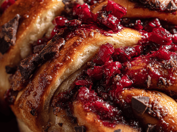 Schokoladen-Cranberry-Zopf