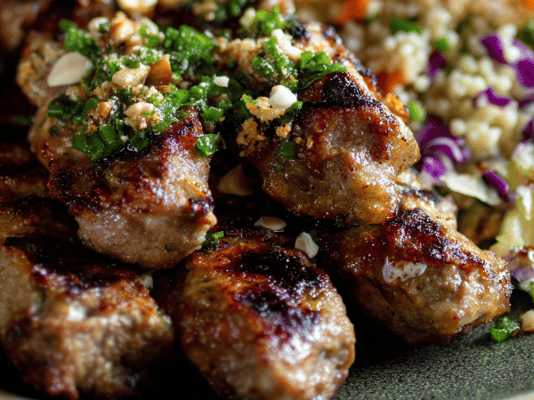 Schweinefleisch-Spieße mit Ingwer