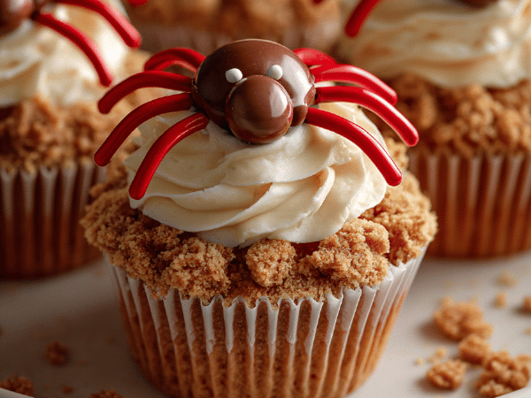 Spinnennetz Cupcakes