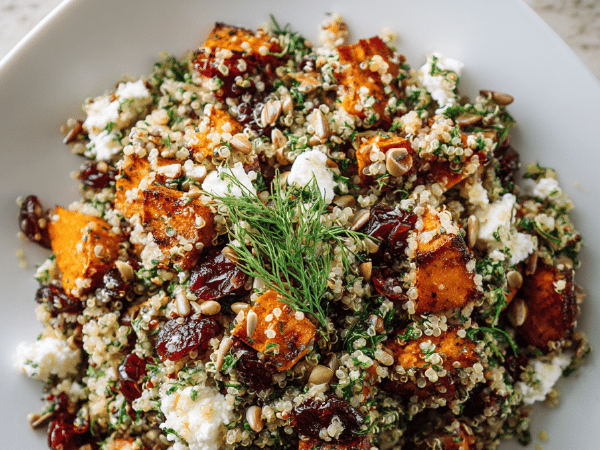 Süßkartoffel-Taboulé mit Feta und Trauben
