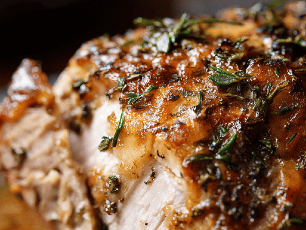 Tannenpute mit Perlzwiebelsoße