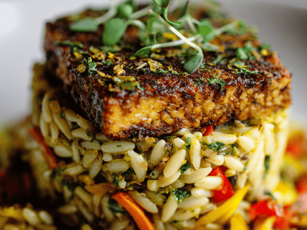 Tofu-Orzo Millefeuille