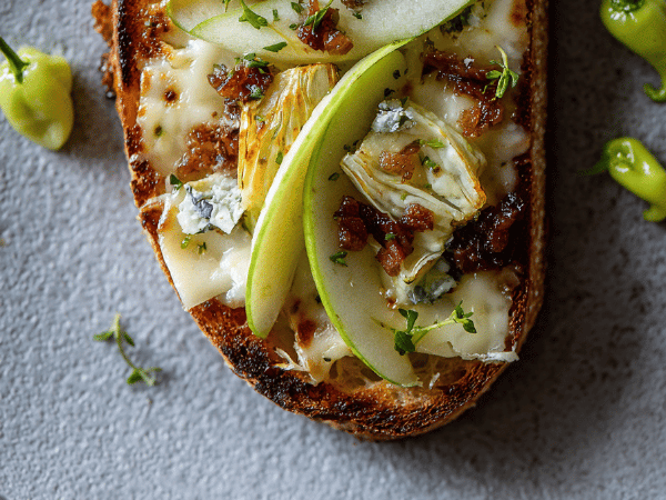 Überbackenes Käsebrot