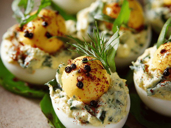 Wachteleier mit Estragonmayonnaise