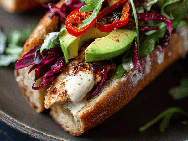 Würzige Hähnchen-Guédilles