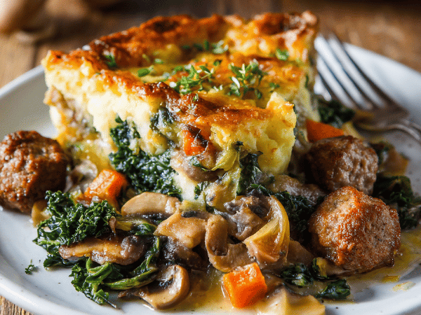 Würziger Wurstauflauf