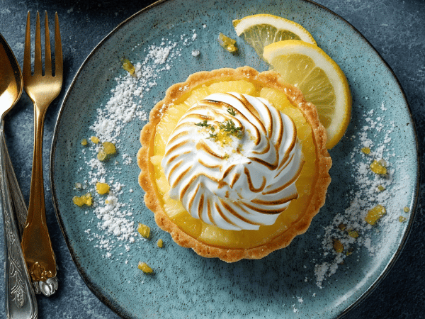 Zitronen-Ananas Tartelettes mit Baiser