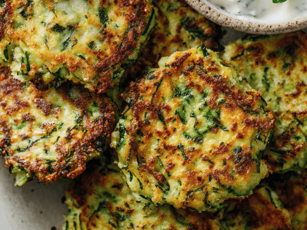 Zucchinipuffer mit Frühlingskräutern